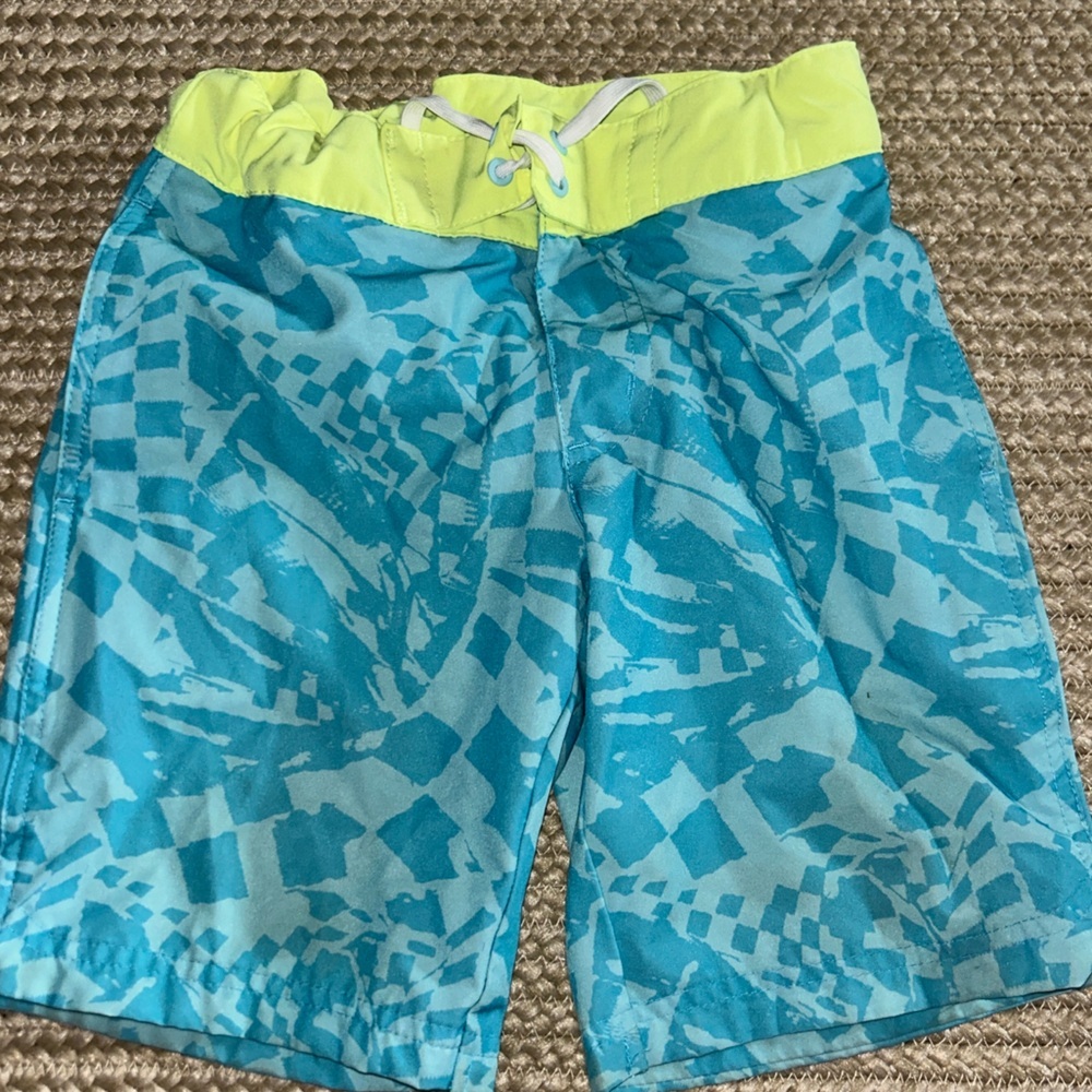 art class Kids Swim Trunks in Blue and Yellow
